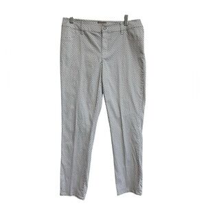 Chico's capri Pants Women’s Size Small Black White Print Stretchy